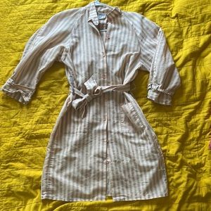 Vintage Pinstripe Shirt Dress